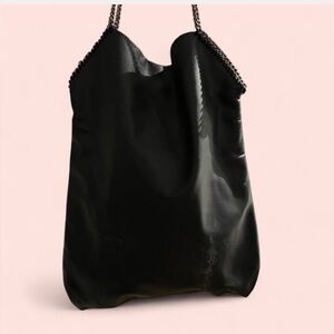 Elegant Black Leather Hobo Bag